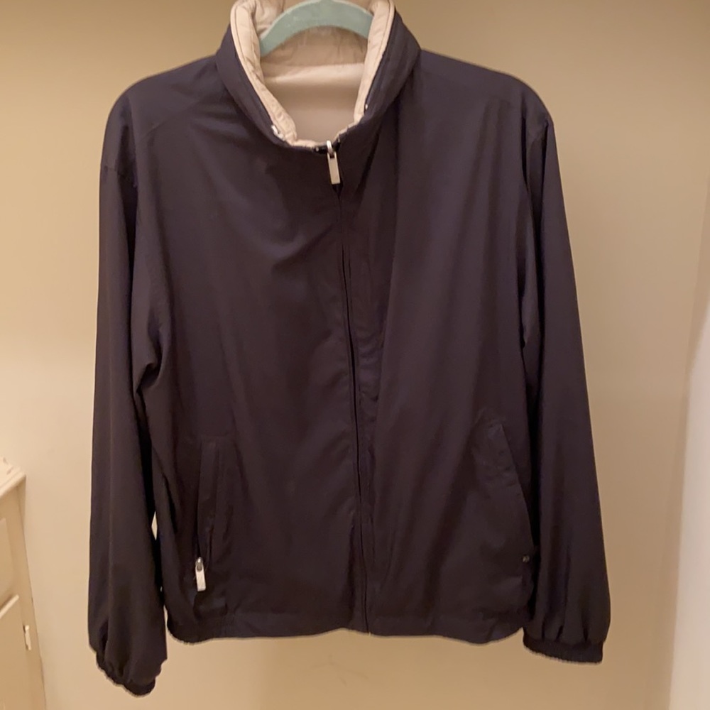 Zegna Sport Reversible Windbreaker w/ zip out hood